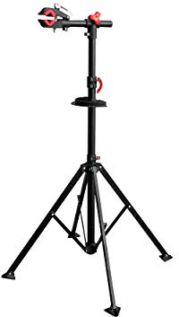 EUFAB 16414 Fahrradständer Profi, mit Stativ, 1,56 Zoll, 151-190 cm, Schwarz