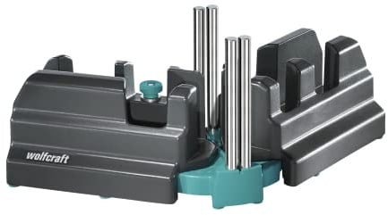 wolfcraft Schmiege und Schneidlade - 2 in 1 Gehrungslade aus Stahl mit Winkelhalbierenden zum Schneiden von bis zu 100mm hohen und max. 30mm breiten Fußleisten & Ausmessen von Raumwinkeln - 6948200
