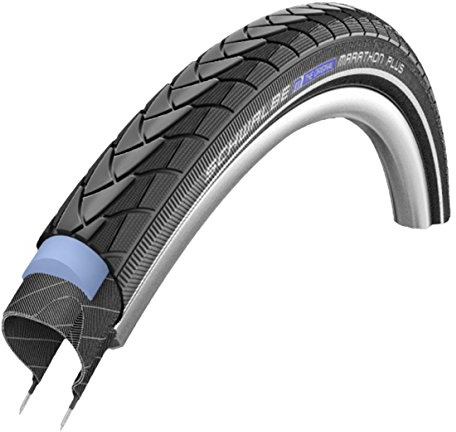 Schwalbe - Marathon Plus Reflex – Trekkingreifen mit Reflexstreifen für Fahrräder., Marathon Plus Reflex, Farbe 786, 37-622=28 x 1 3/8