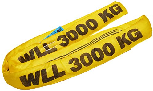 Braun 30021RS Rundschlinge 3000 kg Tragkraft, 2 m Umfang, endlos mit Polyesterkern, gelb