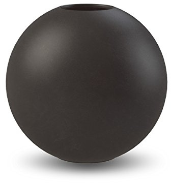 Cooee Design Ball-Vase aus Porzellan in der Farbe Schwarz Handgefertigt, Maße: 10cm x 10cm x 9cm, HI-028-02-BK