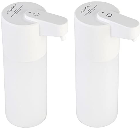 Carlo Milano Seifenspender Infrarot: Automatische Akku-Seifen- & Desinfektionsspender, IR-Sensor, je 500 ml (berührungslose Seifenspender, Elektro)