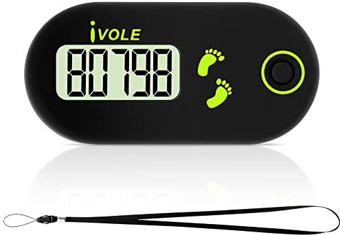 Flintronic Mini-Schrittzähler - 3D-Schrittzähler mit Clip-Lanyard, Genau für Gehen, Laufen, Sport und Senioren