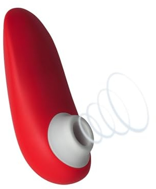 womanizer Starlet 2 Auflege-Vibrator inklusive Gleitgel, Klitoris-Sauger mit 4 Intensitätsstufen, klein und leise wasserdicht, Cherry Red