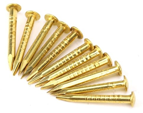 Watris Veiyi 100PCS Rundkopfnägel, Möbelscharnier Kupfernägel, Ziernägel Bildernägel Hardware Zubehör (15mm Länge)