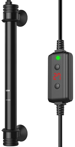 NICREW Aquarium Heizer 300 W, Temperatur einstellbare Aquarium Heizung mit Controller für Aquarien bis 300 L, Überhitzungsschutz