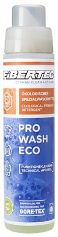 FIBERTEC Pro Wash Eco Waschmittel flüssig 250ml - Waschmittel für Outdoorbekleidung & Funktionskleidung, Made in Germany
