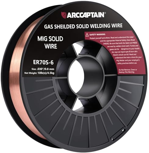 ARCCAPTIAN Schutzgas Schweißdraht 0,8mm 5KG ER70S-6 MIG Schweißdraht für Schweißgerät MIG/MAG Schweißdraht with TÜV Geprüft, D200/S200-5kg