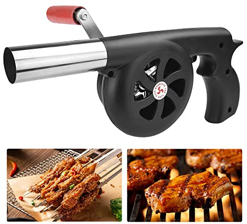 YAANBUNB BBQ Fan Luftgebläse Handbuch Grill Feuerstarter Outdoor Kochen BBQ Fan Portable Grill Luftgebläse Fast Fire Starter Balg Kochen Feuerzeug Werkzeuge für Outdoor Barbecue Picknick