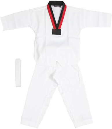 Kinder Taekwondo Uniform, Bequem und Atmungsaktiv, Dobok mit Gürtel für Training, Wettkampf und Freizeit