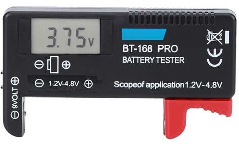 Digitaler LCD-Batterietester 1,2 V–4,8 V Batterieprüfer Batteriekapazitätstester BT-168PRO für kleine Batterien Knopfzelle