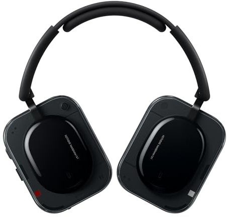 Nothing Headphone (a) Kabellose Over-Ear Kopfhörer mit ANC, bis zu 135h Akkulaufzeit, Hi-Res, LDAC, Anpassbare taktile Steuerung – Schwarz