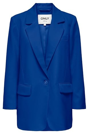 ONLY Damen Oversized Langarm Blazer Eleganter Basic Cardigan Business Jacke Mantel ONLLANA-Berry, Farben:Dunkelblau, Größe:40