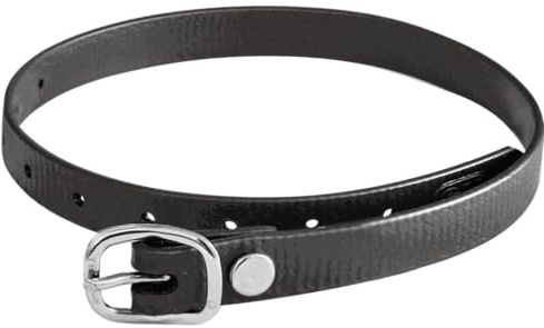SPRENGER BioThane Sporenriemen, Edelstahl Rostfrei – 45 cm, schwarz