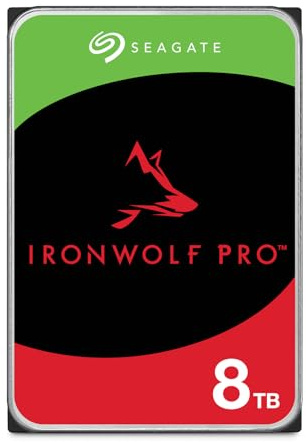 Seagate IronWolf Pro 8TB, NAS Interne Festplatte HDD, 3.5 Zoll, 7200 U/Min, CMR, 256 MB Cache, SATA 6 GB/S, inkl. Data Rescue Service (ST8000NTZ01)
