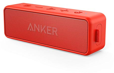 Anker soundcore 2 Bluetooth Lautsprecher, Fantastischer Sound, Enormer Bass mit Dualen Bass-Treibern, 24h Akku, Verbesserter IPX7 Wasserschutz, Kabelloser Lautsprecher für iPhone, Galaxy usw.