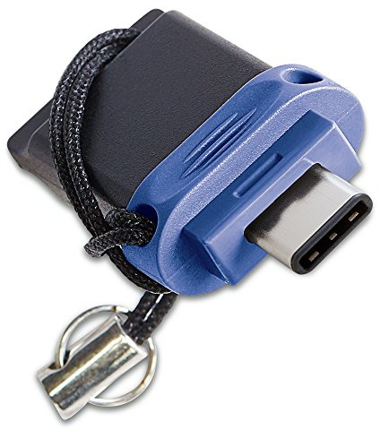 VERBATIM Store 'n' Go Dual USB-Stick I USB 3.2 Gen 1 & USB-C I 64GB I 2 in 1 Speicherstick I USB-C/USB-A I externer Speicher für Smartphone Laptop Notebook & Co I Datenstick I blau/schwarz