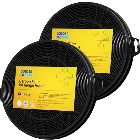 GOLDEN ICEPURE Aktivkohlefilter Dunstabzugshaube, Dehflex AK01, 2er Pack | Aktivkohlefilter für Dehflex AK01 & BSH Dunstabzugshauben – neutralisiert Küchengerüche und Fettdämpfe.