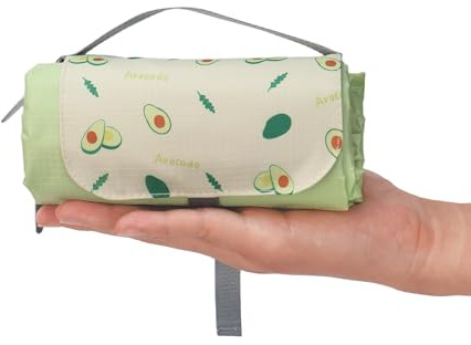 Alpteq® Picknickdecke 100 x 150 cm – Wasserdicht, Ultraleicht & Kompakt | Outdoor Decke in Grün für Picknick, Camping, Strand & Wandern | Modell BergWiese