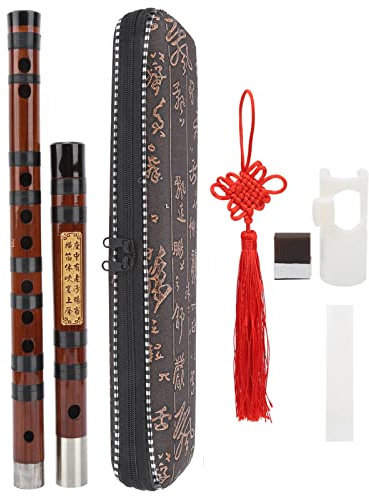 Dizi Bambusflöte F-Schlüssel mit Transporttasche aus 8-jährigem Bitterbambus für professionelle Musiker, Musikenthusiasten und Traditionellmusik Anfänger