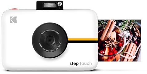 KODAK Step Touch 13 MP Digitalkamera und Sofortbilddrucker mit 3,5-Zoll-LCD-Touchscreen, 1080p HD-Video, Bearbeitungsfunktionen, Bluetooth und Zink Zero Ink-Technologie , Weiß