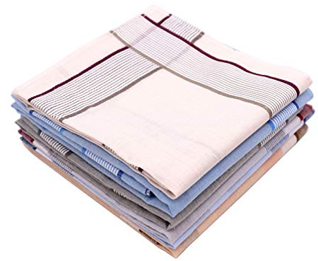 Transino Herrentaschentücher 6er Pack Stofftaschentücher Baumwolle 40x40cm Stoff Taschentücher Herren Taschentuch Bunte Baumwolltaschentücher Stofftaschentuch Set Geschenk für Männer