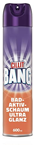 CILLIT BANG Aktivschaum Seifenreste & Glanz – Ultra effektiver Schaumreiniger für Dusche und Bad – Reinigung ohne Nachwischen – 1 x 600 ml