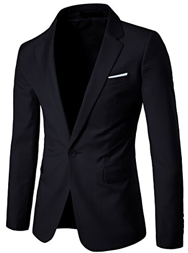 Allthemen Herren Sakko Slim Fit Anzugjacke Business Hochzeit Blazer 1 Knopf | Formelle, Modern, Einfarbig, Männer Smoking, Beerdigung, Einreihiger, Elegant, Men's Suit Jacket