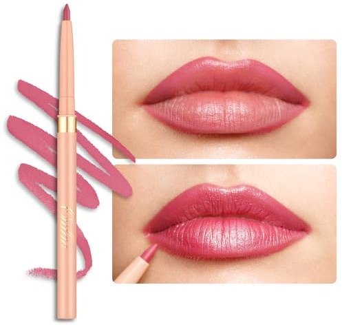 OULAC Rosa Lipliner Wasserfest, Drehbarer Langanhaltender Lippenkonturenstift mit Mattes Finish, Hochpigmentiert und Geschmeidig, Konturieren Sie Ihre Lippen, Vegan (04) Pink Treat
