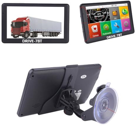 7 Zoll Navigationsgerät Drive 7BT GPS Navi mit Bluetooth für PKW LKW Wohnmobil- Freisprecheinrichtung, lebengslange Updates