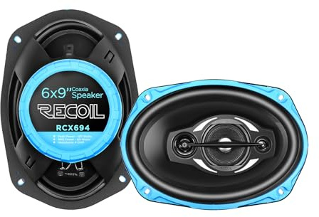 RECOIL RCX694 Echo Series 4-Wege-Koaxiallautsprechersystem 15 x 23 cm (6 x 9 Zoll) fürs Auto mit Gittern, paarweise erhältlich