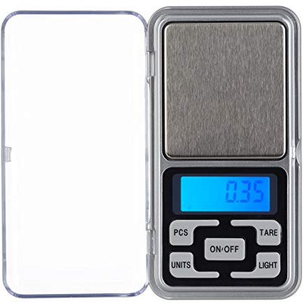 Relaxdays Digitale Feinwaage, bis 200 g, 0,01 g Schritte, silber | Tara- & Zählfunktion, kalibrierbar, Mini Taschenwaage