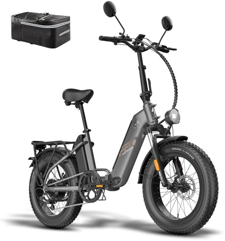 Fafrees FF20 Polar E Bike Klapprad Erwachsene Straßenzulassung [ Offiziell ] Elektrofahrrad Fatbike 20 Zoll 48V 12AH*2 Akkus, Herren E-Bike Damen 150KG, 45km/h Elektro Mountainbike Ebike StVZO.