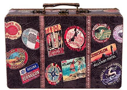 Birendy Truhe Kiste KD 1291 Koffer, Kofferset, Holztruhe Kunstleder bezogen M-26cm
