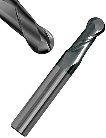 Corintian VHM Radiusfräser Kugelkopffräser 2 Zähne - AlTiN Beschichtung, Ø 8mm, High Performance Cutting HPC geeignet
