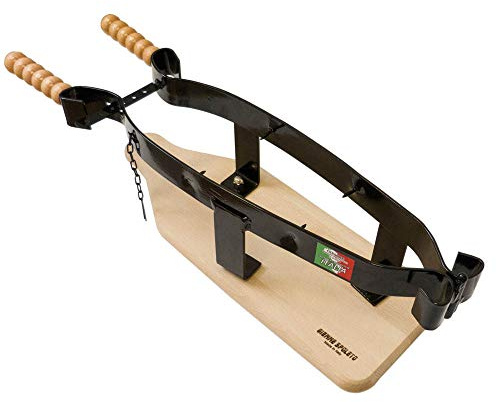 GIEMME Professioneller Schinkenhalter, Schwenkarm festgezogen, ergonomischen Griffe, rutschfesten Gummipads ermöglicht, Lackierung für Lebensmittel