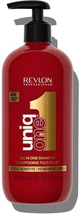 REVLON PROFESSIONAL UniqOne All in one Shampoo, 490 ml, pflegendes Haarshampoo zur Reinigung von Haar & Kopfhaut, Haarpflege für Seidigkeit und Glanz, reduziert Haarbruch, mit Anti Frizz Effekt