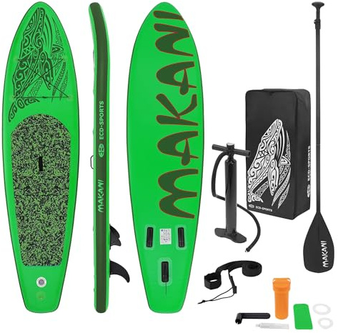 ECD Germany Stand Up Paddling Board 305/308/320/380cm, bis 120/150kg, Dicke 10/15cm, Kajaksitz, Komplett Set Tasche, Aufblasbare SUP Board Stand Up Paddle Board Paddelboard Surfbrett, Diverse Modelle