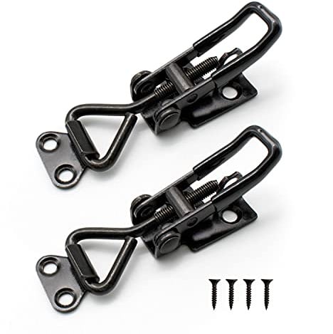 TIANLIN 2 Stück Spannverschluss, Verstellbare Toggle Clamps aus Metall, Starke Hebelverschlüsse für Schrank, Boxen, Trunk und Türen - Einstellbare Knebelklemme mit Hoher Spannkraft