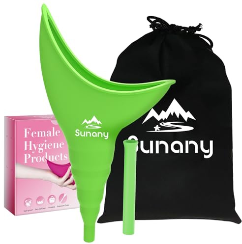 Sunany Urinella für Frauen, Silikon-Pinkeltrichter Wiederverwendbar | Weiches Silikonmaterial, Wiederverwendbares Design, Einfach zu Reinigen & Mitnehmen für Reisen, Camping & Outdoor-Aktivitäten