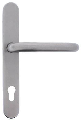 ToniTec Langschildgarnitur Schmalrahmen Halbgarnitur Modell Quan PZ 92 mm Edelstahl