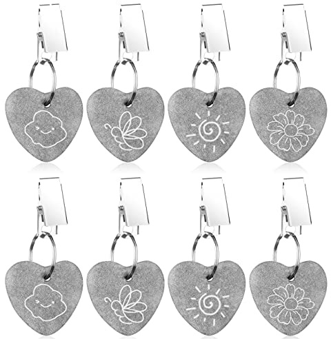 YCVSKY 8 Stück Tischdeckenbeschwerer für Draußen,Tischdecken Beschwerer Draußen mit 4 Aufdruck,Tischdecke Beschwerer für Picknicks, Partys, Hochzeiten,ca. 240 g