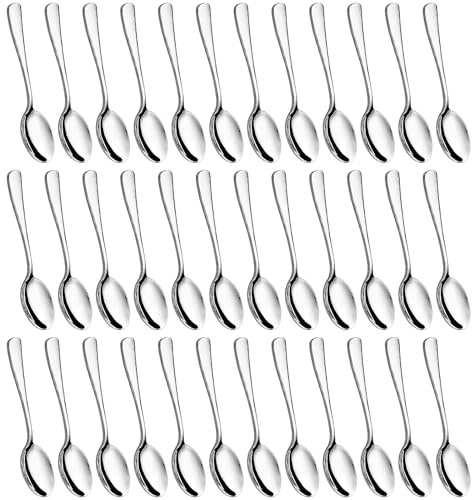 36-teiliges Teelöffel-Set aus rostfreiem Edelstahl (14 cm) – Spülmaschinengeeignet, Kaffeelöffel für Kaffee, Tee & Dessert. Ideal für Haushalt, Küche oder Gastronomie