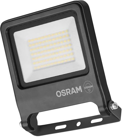 Osram ENDURA FLOOD PC 50W LED-Fluter, 3000K warmweiß, 5000 Lumen, IP65 Flutlicht, nachhaltiges Aluminium, 100 lm/W Effizienz, Dunkelgrau