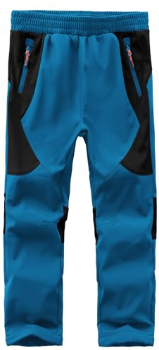 HFDWYJ Winterhose Softshellhose Kinder Mit Fleecefutter wasserdichte Outdoor Hose Warm Skihose Wanderhose Jungen