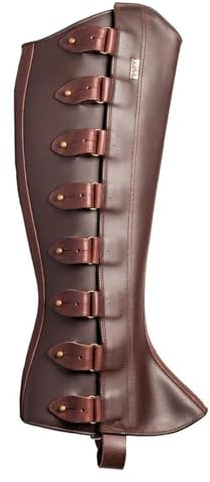 tinetill Stiefelstulpen Herren Klassisch Mittelalterliche Beinwickel Kunstleder Mittelalter Stiefel Gamaschen Wildlederimitat Steampunk Stiefelüberzug Kostümzubehör