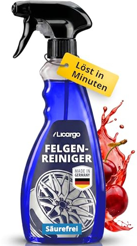 LICARGO Felgenreiniger (750 ml) säurefrei mit Wirkindikator - kraftvolle Felgenpflege für Alufelgen, Stahlfelgen & Chromfelgen - pH-hautneutral, materialschonend - Auto Felgen Reiniger, Rim Cleaner