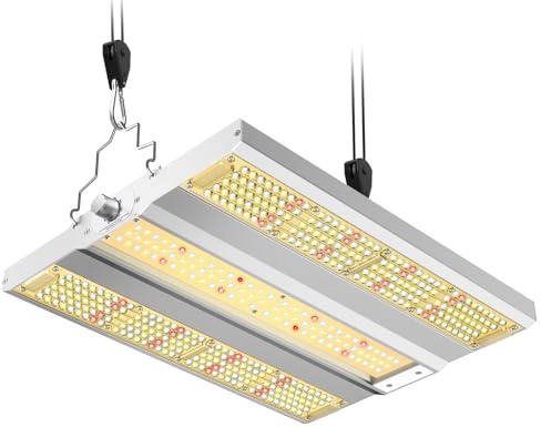 VIPARSPECTRA XS1500 Pro LED Grow Lampe, Growing Pflanzenlampe Vollspektrum | Neue Gen Linsen Pflanzen Grow Light mit Daisy-Chain 6 Levels Dimmen Für Zimmerpflanzen Gemüse Blüte Growzelt 90x90cm 60x60cm