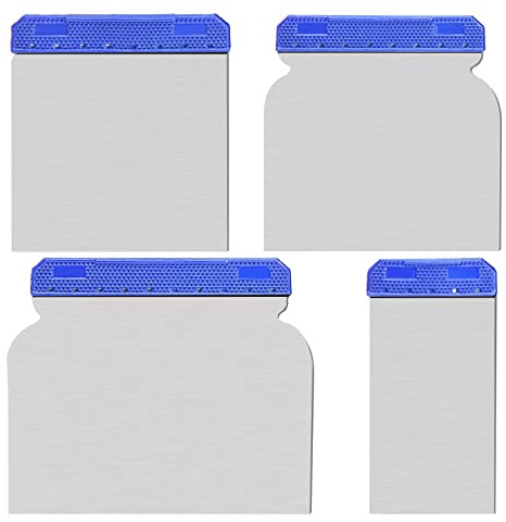 Nutmanel Japanspachtel Set Spachtel, Flächenspachtel Set, Japan-Spachtel-Satz, 4-teilig-50 mm, 80 mm, 100 mm und 120 mm-Blatt von Spachtel aus Federbandstahl
