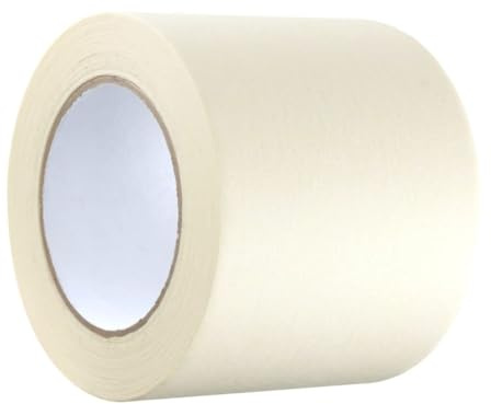 GTSE Breites Malerkrepp 100 mm x 50 m 1 Rolle | Zum Oberflächenschutz beim Streichen, lösemittelfreier Kleber